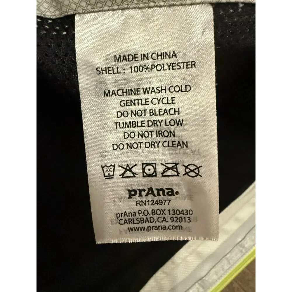 prAna Womens Light Green Full Zip Hooded Windbreaker Jacket Size L W2NOVA115